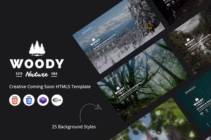 Woody - Creative Coming Soon HTML5 Template listing image