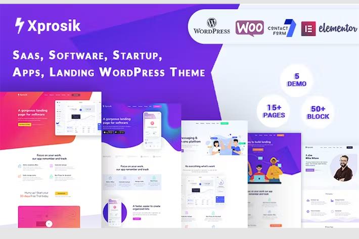 Xprosik – Saas Software App Landing Page Template