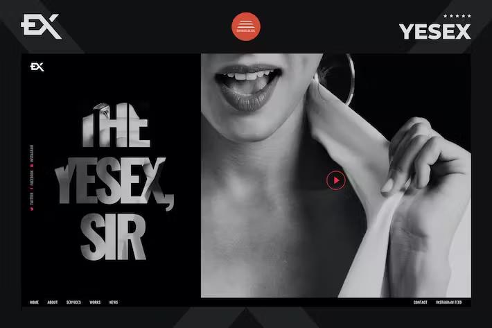 Preview image for Yesex - Creative One Page Portfolio Template