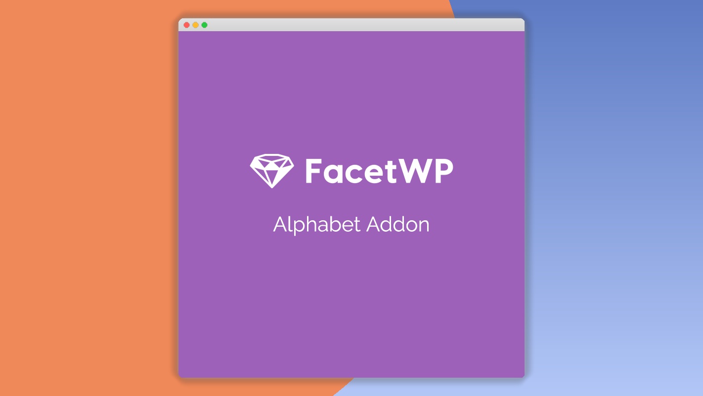 FacetWP Alphabet Add-On