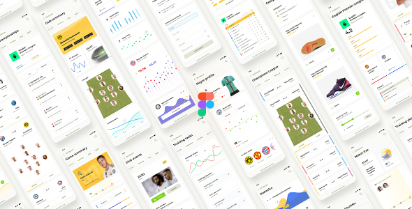 Product preview supplied for Liga – Soccer mobile app for Figma