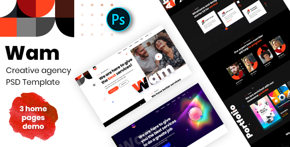 Wam - Creative Agency PSD Template