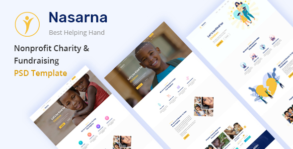 Nasarna – NonProfit Charity PSD Template