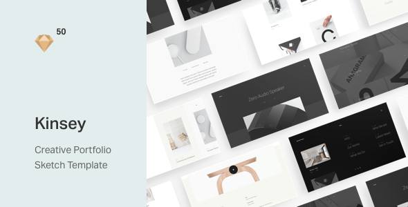 Kinsey – Creative Portfolio Sketch Template listing image