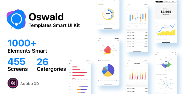 Oswald - Templates Smart UI Kit [Adobe XD] listing image