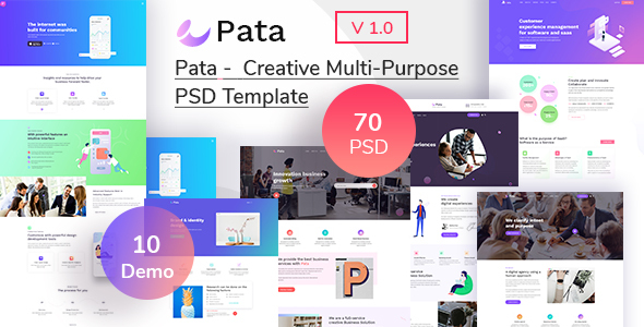 Pata - Creative Multipurpose  PSD Template product preview
