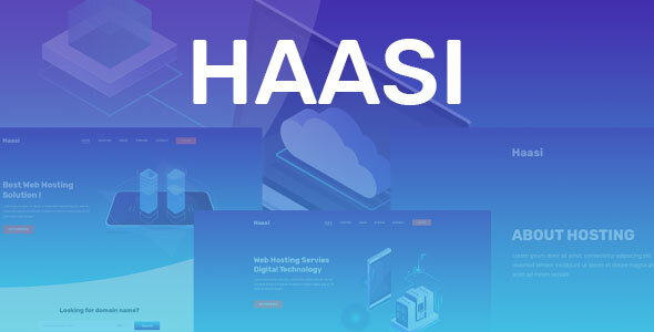 Haasi Creative Web Hosting PSD Template