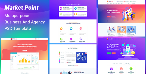 MarketPoint - Multipurpose  Business And Agency  PSD Template