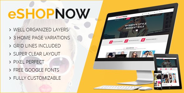 eShopNow – eCommerce PSD Template