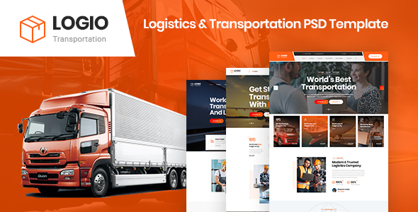 Product preview supplied for Logio - Logistics & Transportation PSD Template