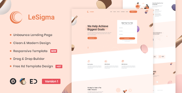 LeSigma - Isometric Business Unbounce Landing Page