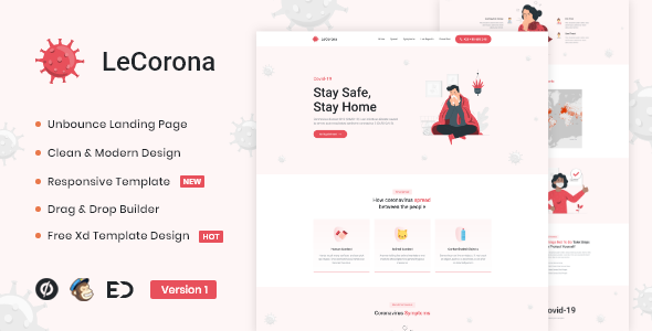 LeCorona - Virus Medical Prevention Unbounce Template