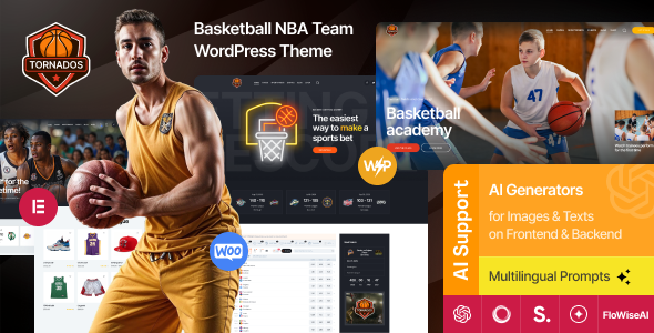Tornados | Basketball NBA Team WordPress Theme