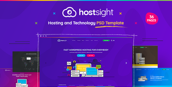 HostSite - Hosting and Technology Website PSD Template