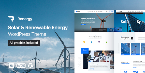 Preview image for R-energy - Solar and Renewable Energy WordPress Theme