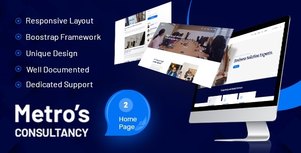 Metros - Business Solution Experts HTML Template product preview