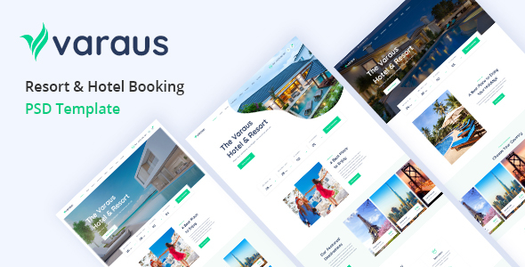Varaus - Hotel Booking PSD Template listing image