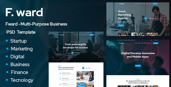 Fward -Multi-Purpose Business PSD Template