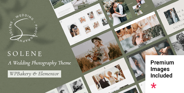 Product preview supplied for Solene - Wedding Photography WordPress Theme