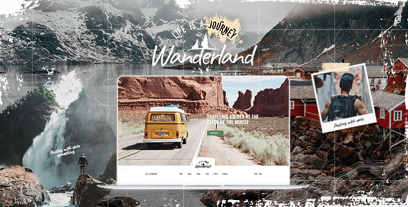 Product preview supplied for Wanderland - Travel Blog WordPress Theme