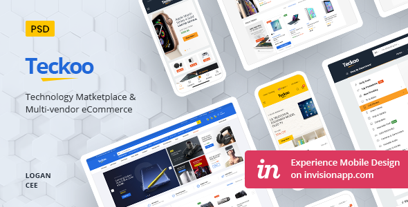 Preview image for Teckoo - Electronic & Technology Marketplace eCommerce PSD Template