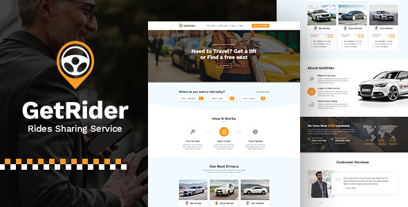 Getrider - Share Ride PSD