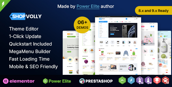 ShopVolly - Multi purpose Elementor PrestaShop Theme product preview