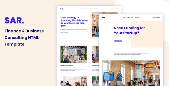 Product preview supplied for Sarmaya - Finance & Business Consulting HTML Template