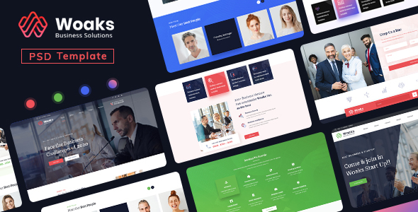 Woaks - Business PSD Template