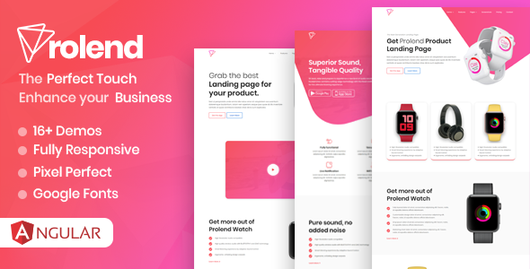 Prolend - Angular Product Landing Page