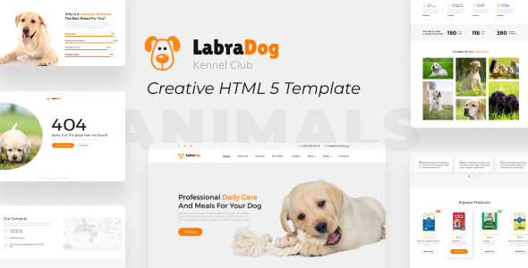 LabraDog - Pet Care HTML Template