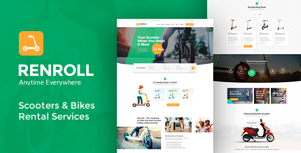 Renroll - Scooter & Bike Rentals WordPress Theme listing image