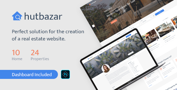 Hutbazar - Real Estate PSD Template
