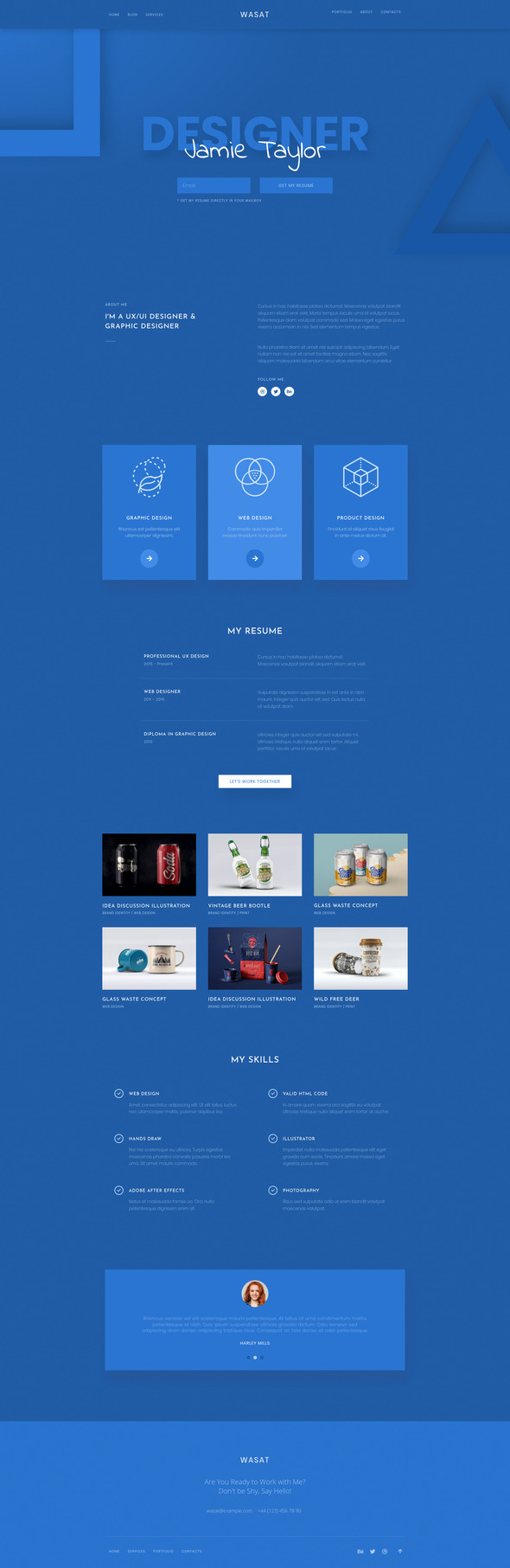 Wasat — Creative Portfolio Elementor Template Kit