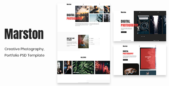 Preview image for Marston - Creative Photography, Portfolio PSD Template