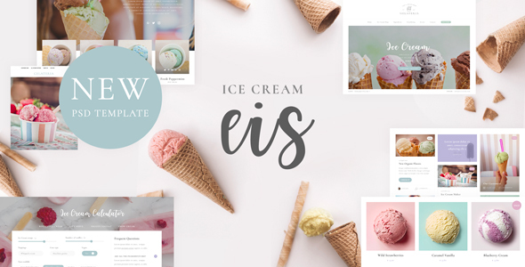 Preview image for Eis - Ice Cream PSD Template
