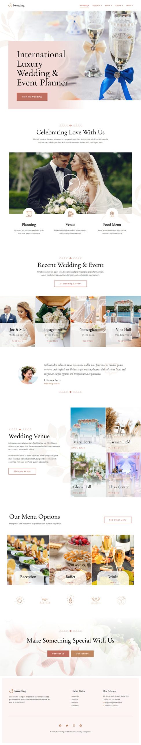 Product preview supplied for Sweeding | Wedding Event Invitation Elementor Template Kit