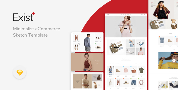 Exist - Minimalist eCommerce Sketch Template