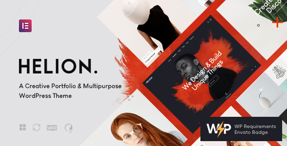 Helion | Personal Portfolio & Agency WordPress Theme + Online Store