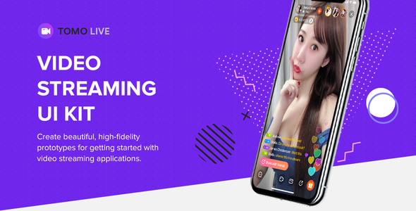 TOMO Video Streaming UI Kit for Adobe XD