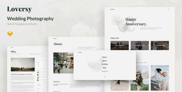 Loversy - Wedding Photography Sketch Template