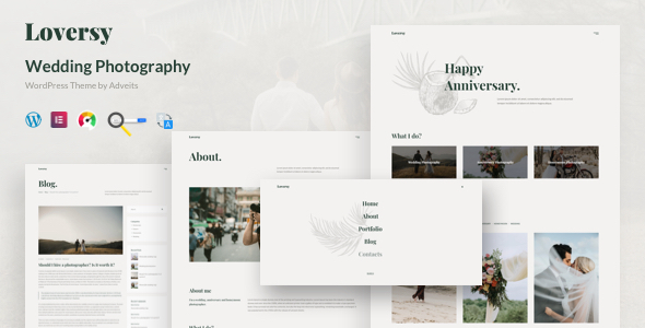 Loversy - Wedding Photography WordPress Theme