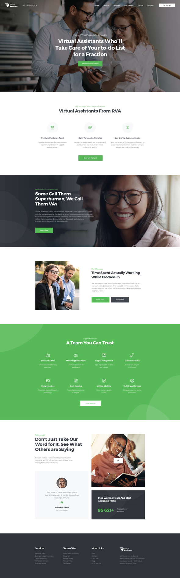 Revirta - Virtual Assistant Business Elementor Template Kit