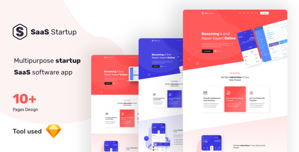 Preview image for SaaS Startup - Multipurpose Startup SaaS Template