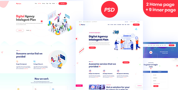 Martun | Business Agency Website PSD Template