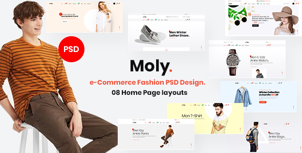 Moly - eCommerce Fashion PSD Template. listing image