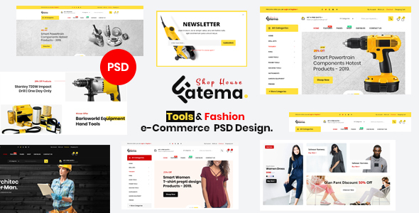 Product preview supplied for Fatema - Multipurpose e-Commerce PSD Template