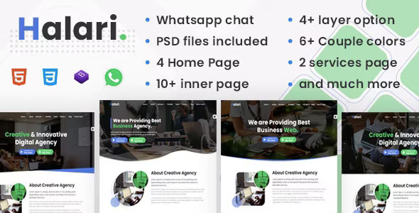 Preview image for Halari - Software Digital Agency and IT Solutions HTML Template