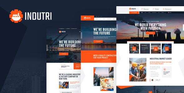 Indutri - PSD Template For Industry & Factory Business product preview
