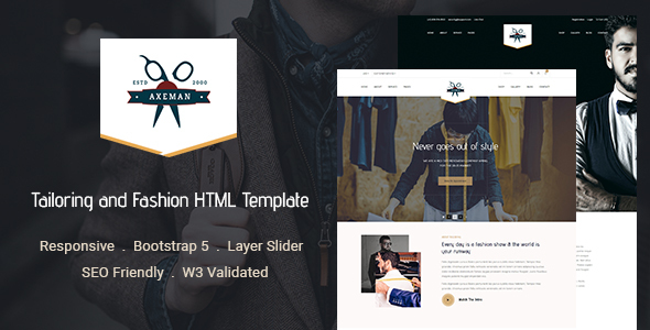 Axeman - Tailoring and Fashion HTML Template